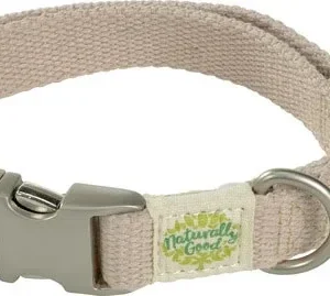 Halsbånd m/lås L 45-65 cm beige flad