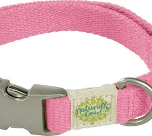 Halsbånd m/lås M 35-55 cm pink flad