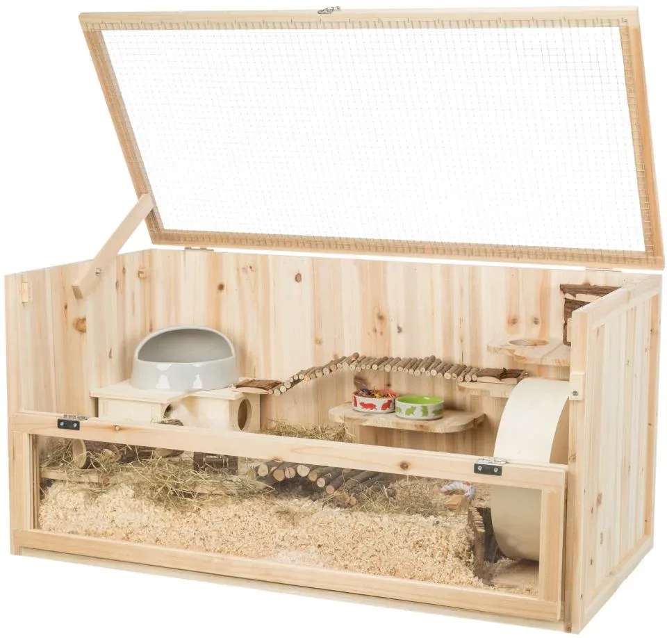 Hamsterbur af træ med god graveplads, Rodent Home - Image 2