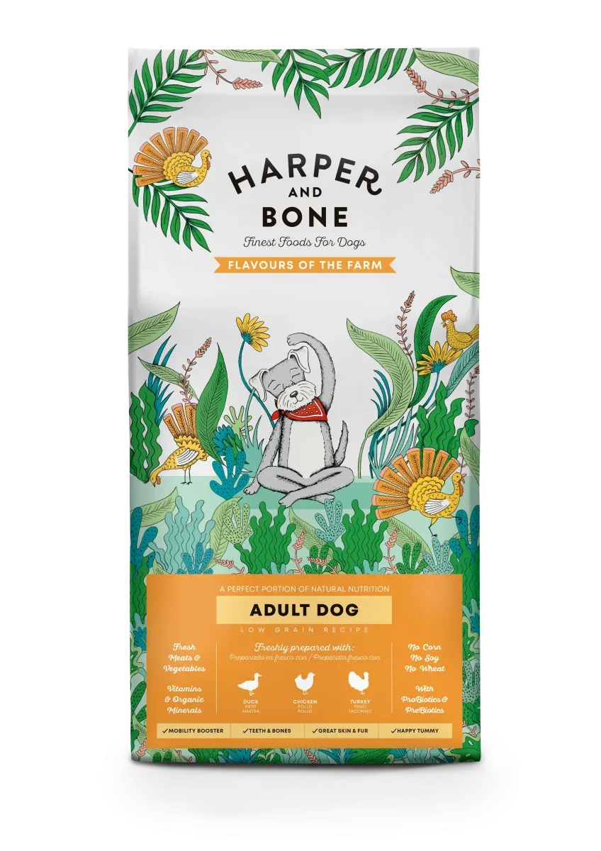 Harper & Bone Flavours Of The Farm – Voksen hundefoder – 12 kg