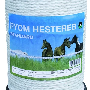 Hestereb hvid standard 5 mm 3 tråde