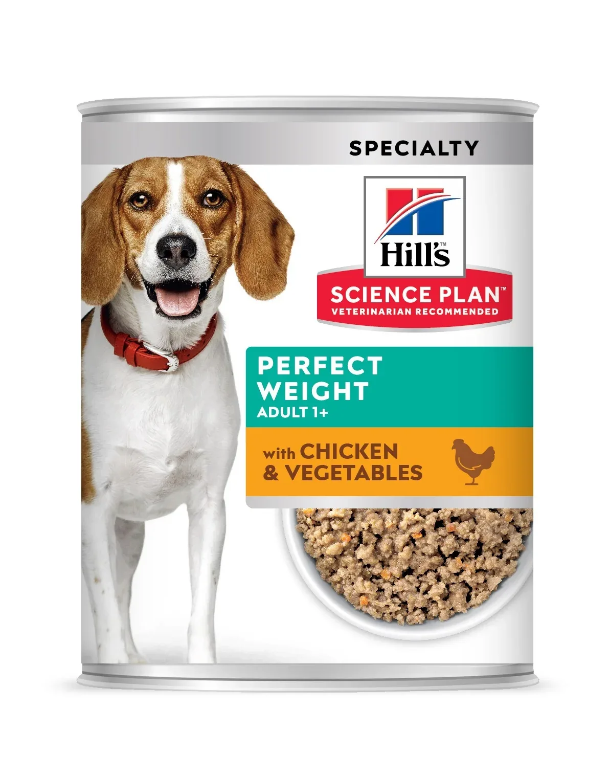 Hills Perfect weight vådfoder med kylling & grønsager - Til alle voksne hunde 1+