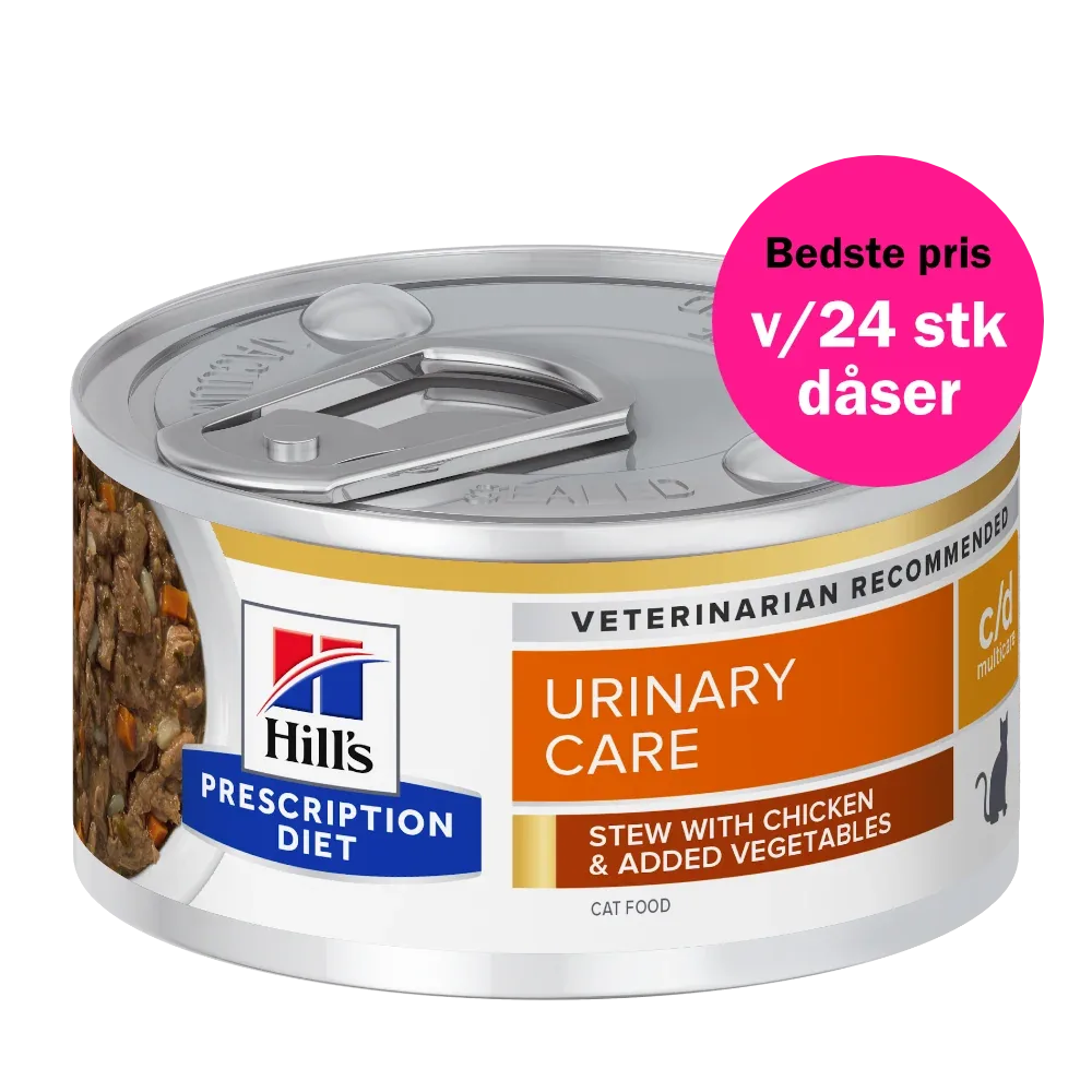 Hill’s Prescription Diet c/d Multicare Urinary Care Stew kattefoder med kylling & grøntsager