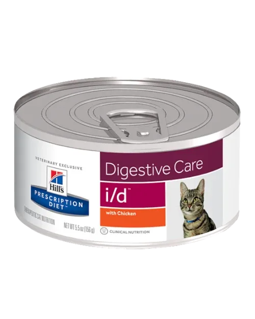 Hill's PRESCRIPTION DIET i/d Digestive Care vådfoder til katte med kylling 24x156g dåse