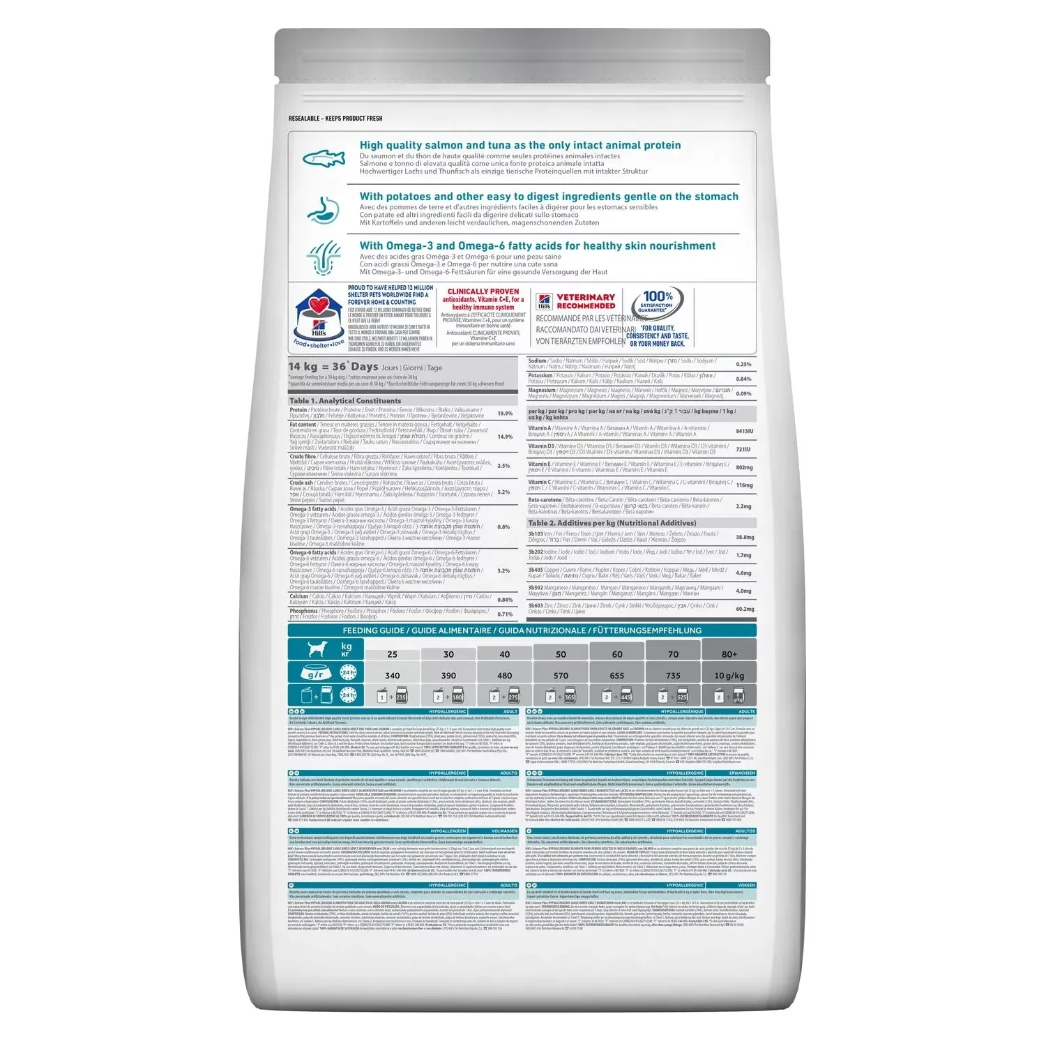 Hill's Science Plan - Canine Adult Hypoallergenic med laks til store hunde 12kg - Image 2