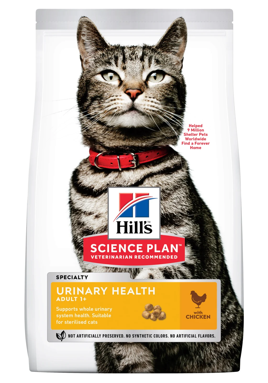 Hills Urinary Health kattemad med kylling, til voksne steriliserede katte 1 - 6 år