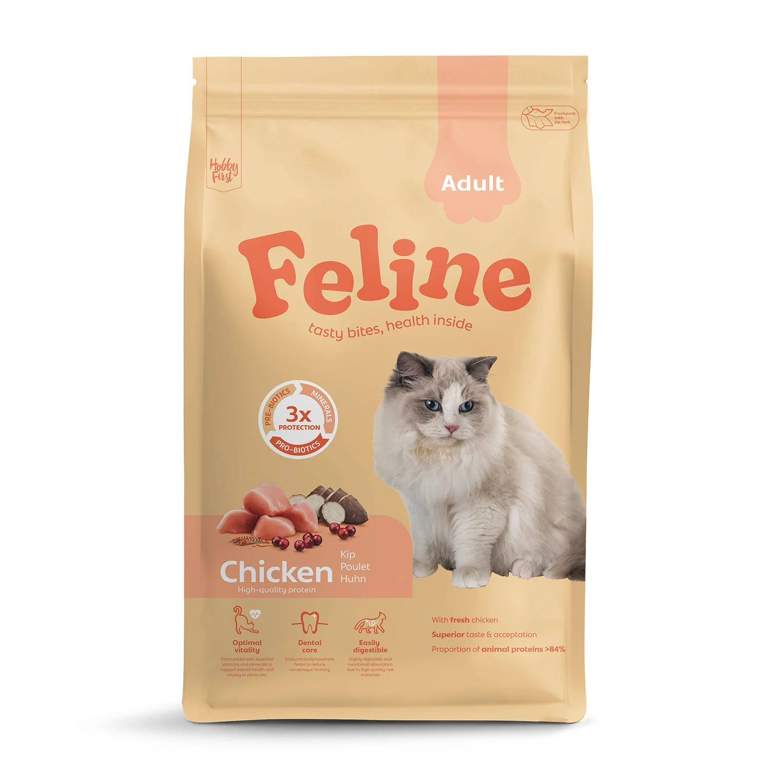 Hobby First Feline Adult Chicken 1,5 kg
