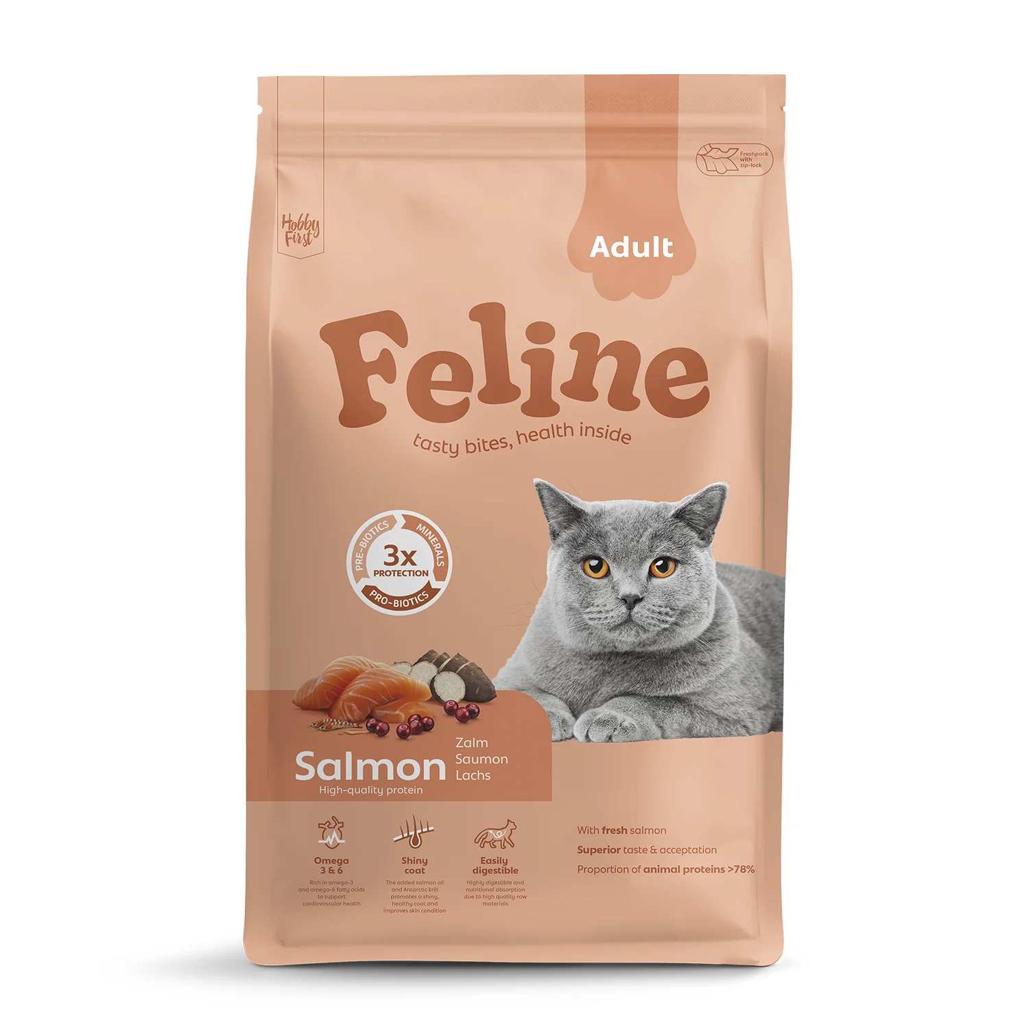 Hobby First Feline Adult Salmon 1,5 kg