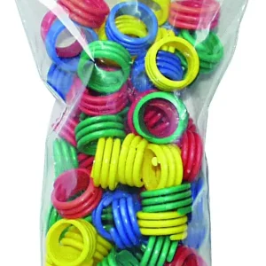 Hønseringe Plast Ass.Farv.100 Stk