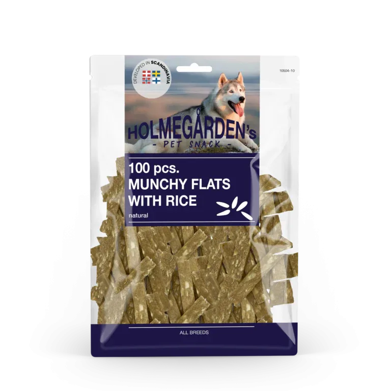 Holmegården – Munchy Flats m. Ris, 100stk.