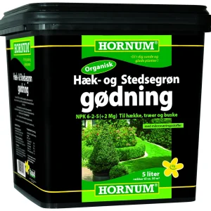Hornum Hæk- & Stedsegrønt gødning org. – 5 ltr.