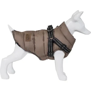 Hundejakke m/sele Vea 30cm, taupe