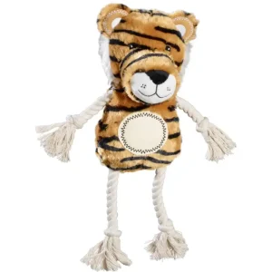 Hundelegetøj tiger m/reb 30x20 cm