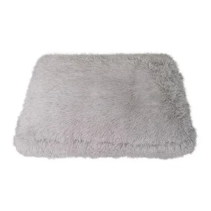 Hundepude Fluffy XL 118x72x8 cm lysegrå