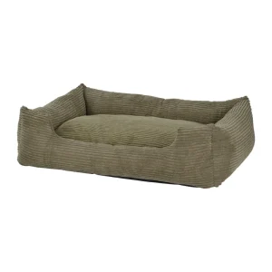 Hundeseng Cord Olivengrøn M, 80x55x23 cm