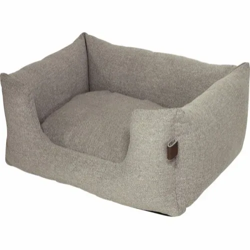 Hundeseng Fantail Snooze Nut Grey en lækker grå/brun seng med høj kant