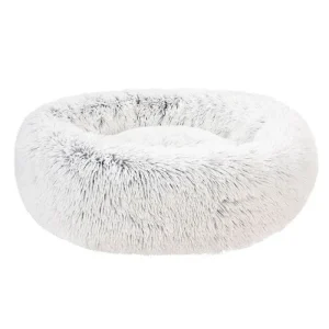 Hundeseng Fluffy L Ø100,5 cm lysegrå