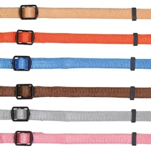 Hvalpehalsbånd kuld 22-35cm 6 stk ass pastelfarver