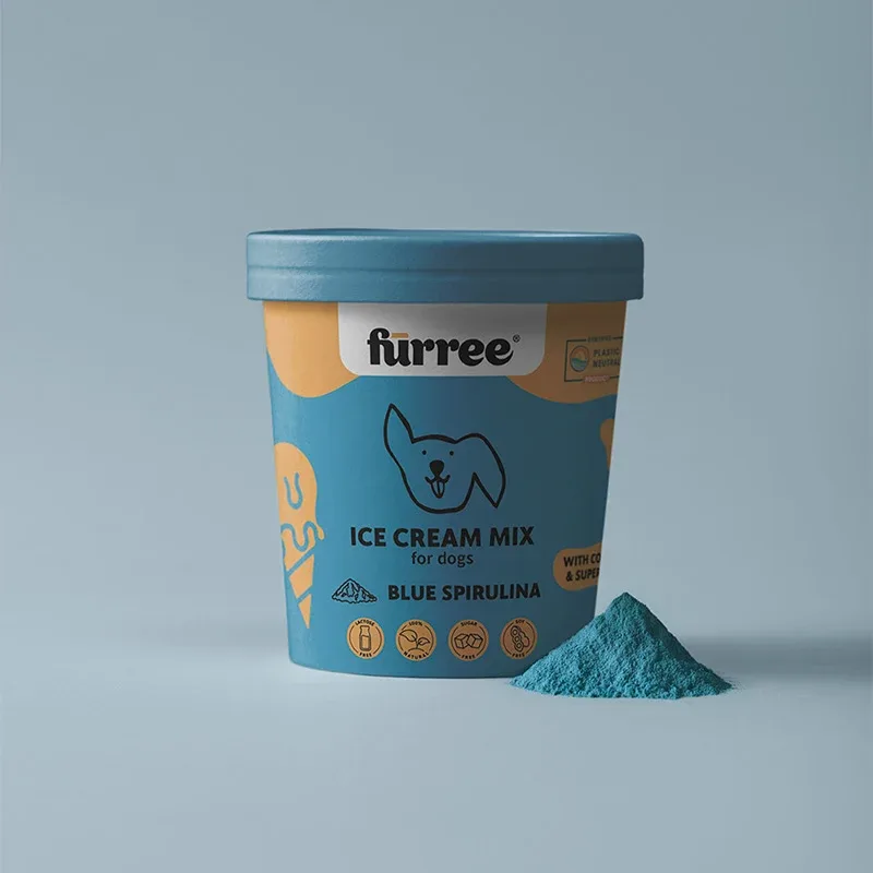 Ice Cream Mix + form 60 g mix op til 10 is, blå spirulina