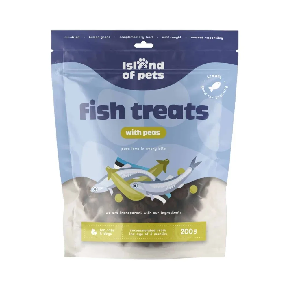 Island of Pets fiskegodbidder med ærter