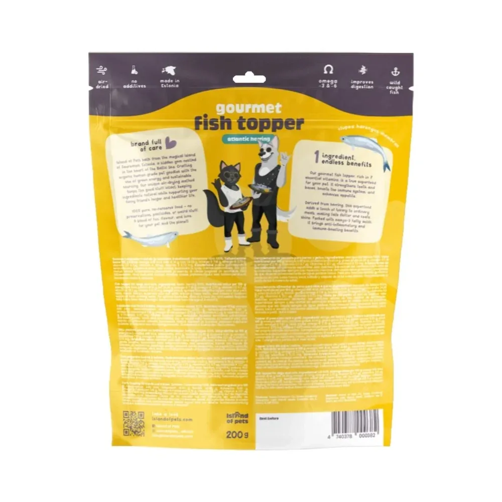 Island of Pets Gourmet Fish Topper sildepulver til hund og kat - Image 2