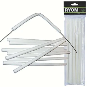 Isolatorrør hvid med 8 mm hul 10 stk á 30 cm