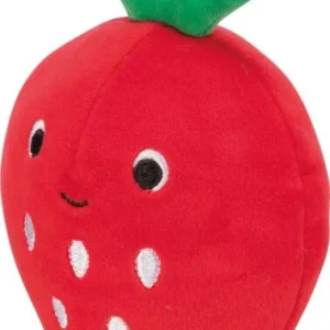 Jolly Paw Strawberry plysbamse 17 cm blødt jordbær legetøj til hund (Outlet)