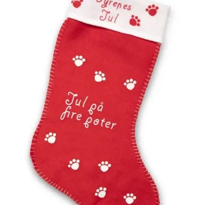 Julesok til hund/kat rød & hvid
