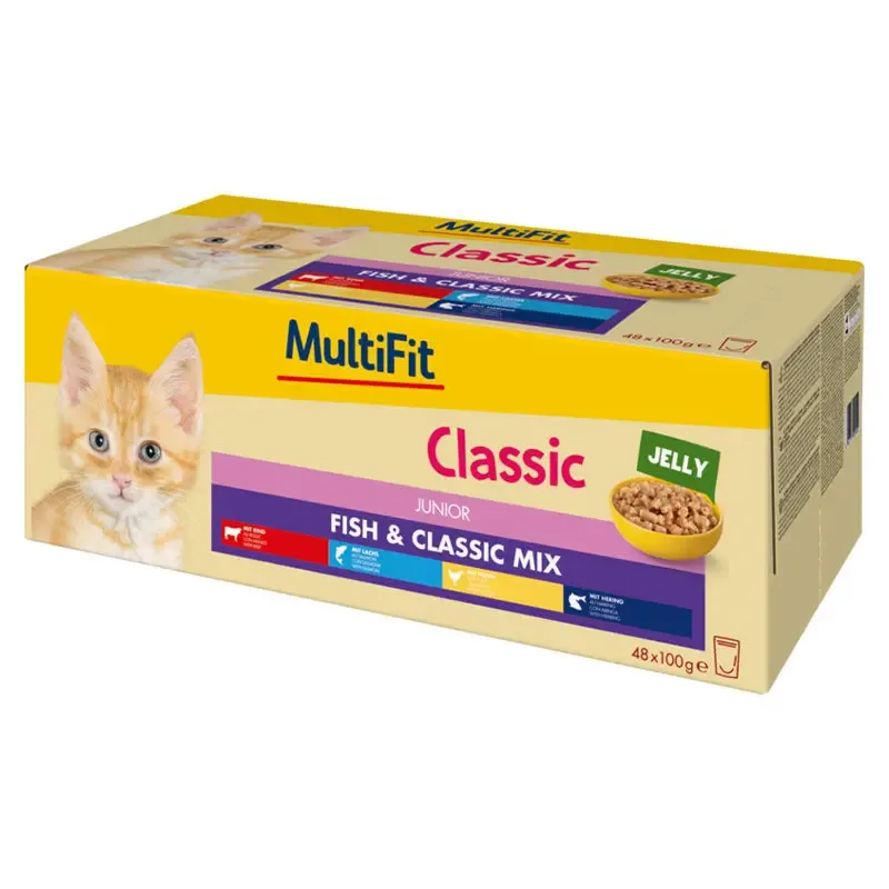 Junior Jelly, menuboks fisk & classic mix 48x100 g
