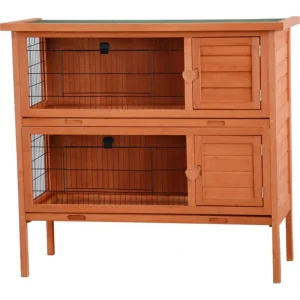Kaninbur udendørs dobbelt 124x55x113 cm