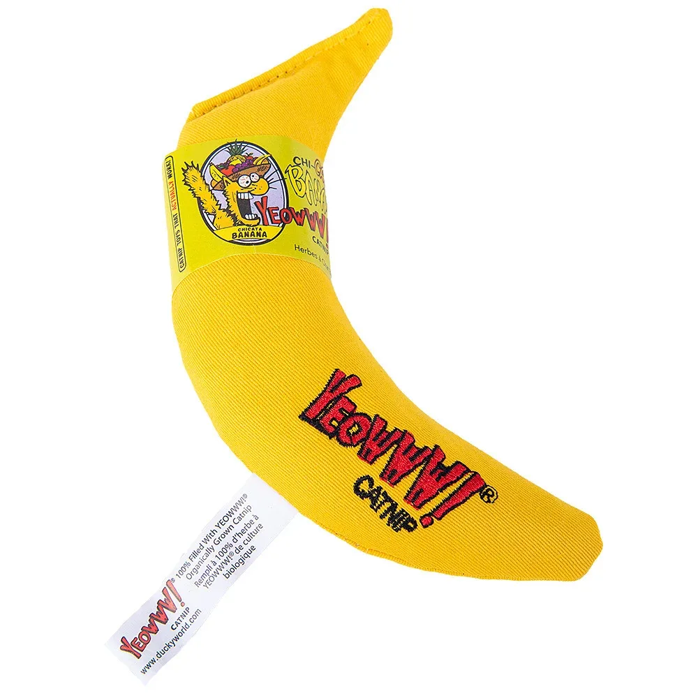Katte legetøjs banan med Catnip, Yeowww! Chi-CAT-a Banana - Image 2