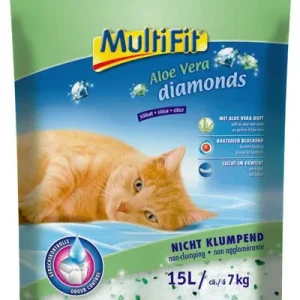 Kattegrus Diamonds Aloe Vera ikke klumpende 15 l / 7 kg