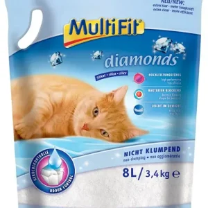 Kattegrus "Diamonds" ikke klumpende 8 l / 3,4 kg