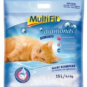 Kattegrus Diamonds silikat ikke klumpende 15 l