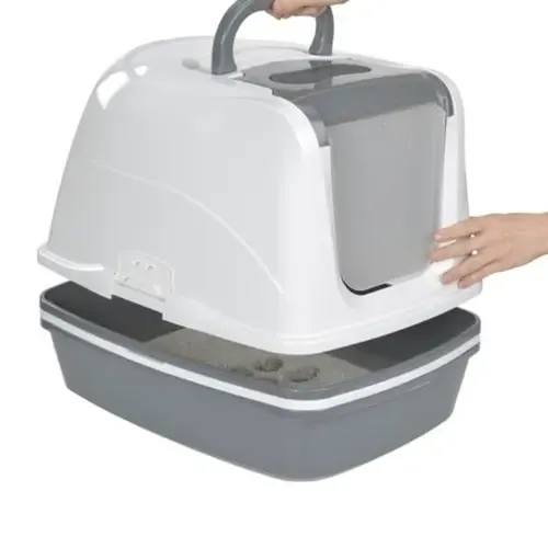 Kattetoilet Clean Cat m/si 43x57x45 cm mørkegrå - Image 2