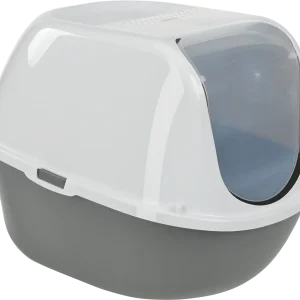 Kattetoilet lukket grå 50,6x38,6x38,6 cm