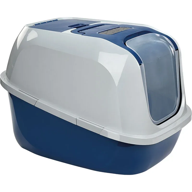 Kattetoilet Mega DeluxeL 48x66x46 cm blå