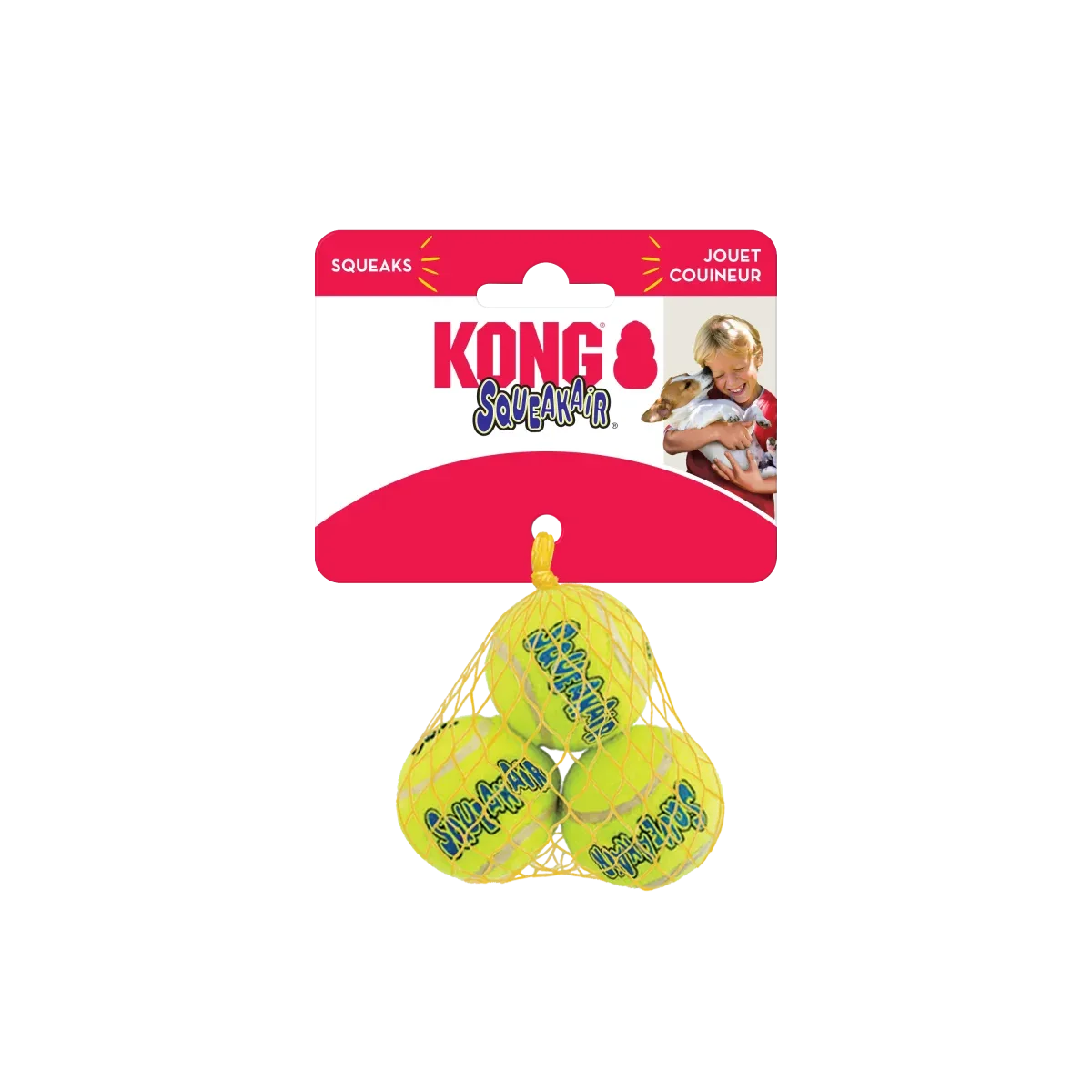 Kong – Aktiveringslegetøj – Squeak Air Bolde – S – Ø 4,5cm
