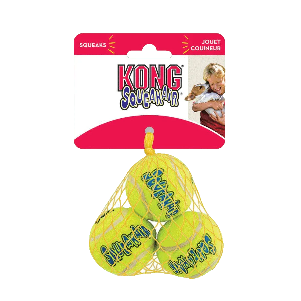 Kong – Aktiveringslegetøj – Squeak Air Bolde – XS – Ø 4cm