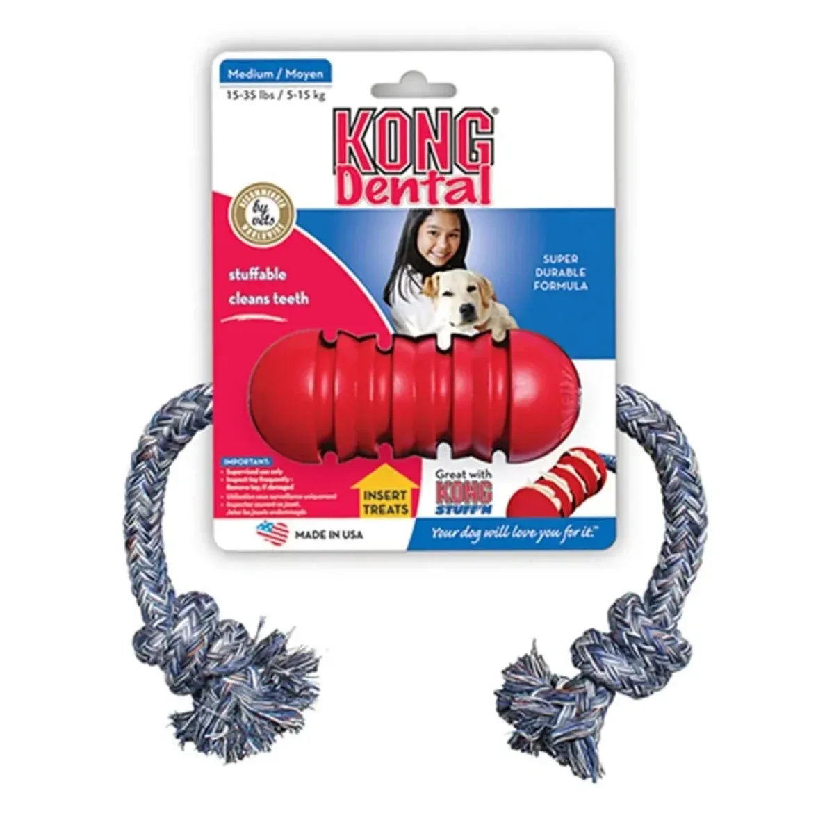 KONG Dental Med Rep S 9×4 cm – Tyggelegetøj til tandpleje