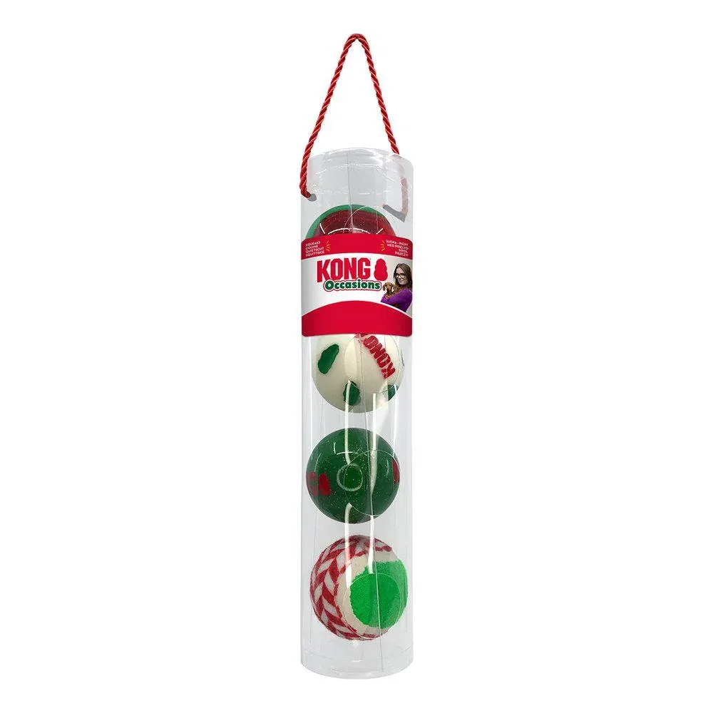 Kong - Holiday Occasions Balls 4-pak medium