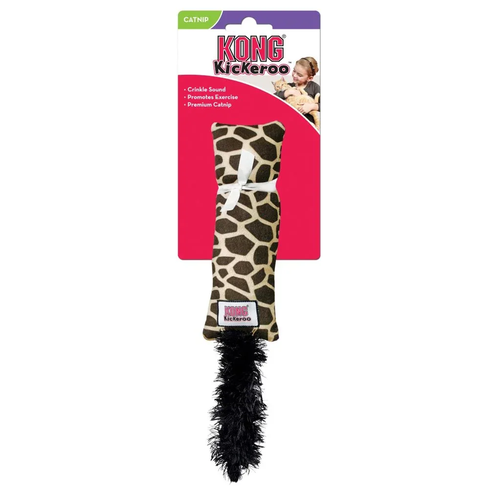 Kong Kickeroo med katteurt(catnip), sjov lang krammepude til katte - Image 2
