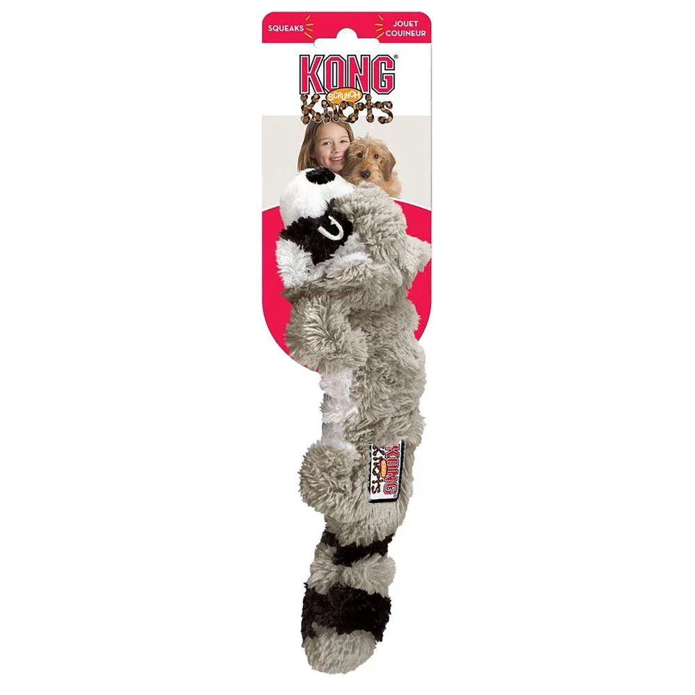 Kong scrunch knots racoon S/M 26x6x5 cm hundelegetøj