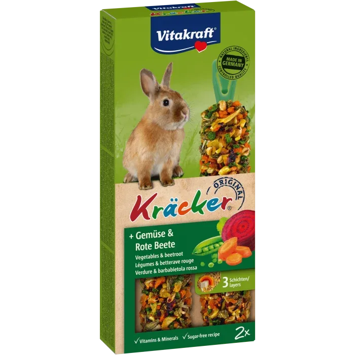 Kräcker, lækkeri stænger til kaniner - Grøntsager & rødbede
