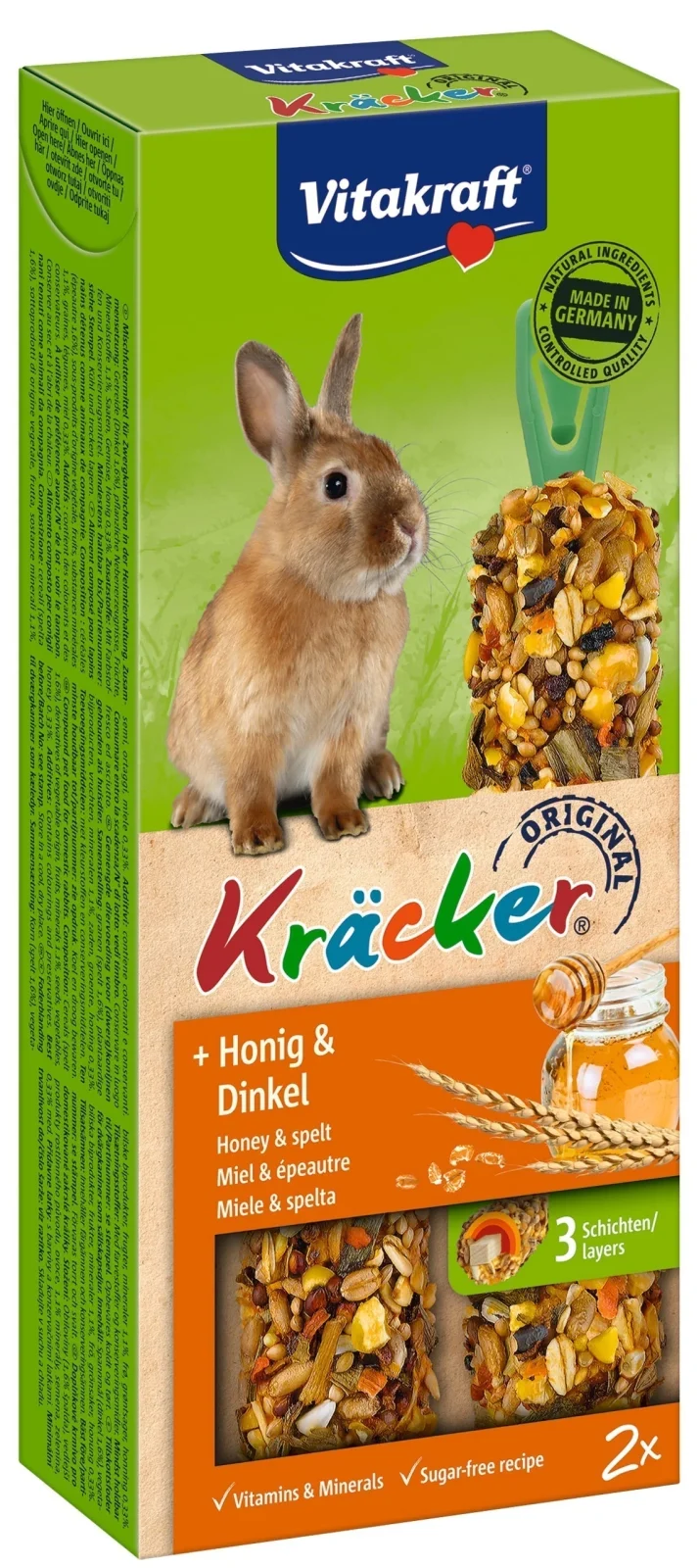 Kräcker, lækkeri stænger til kaniner - Honning & spelt - Image 2