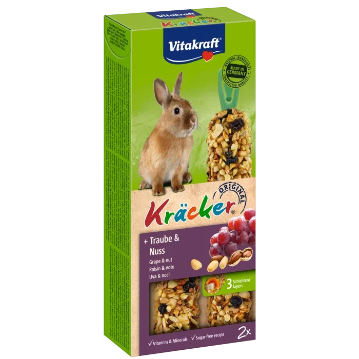 Kräcker, lækkeri stænger til kaniner - Rosin & nød