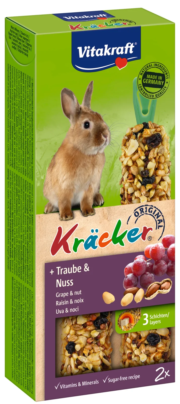 Kräcker, lækkeri stænger til kaniner - Rosin & nød - Image 2