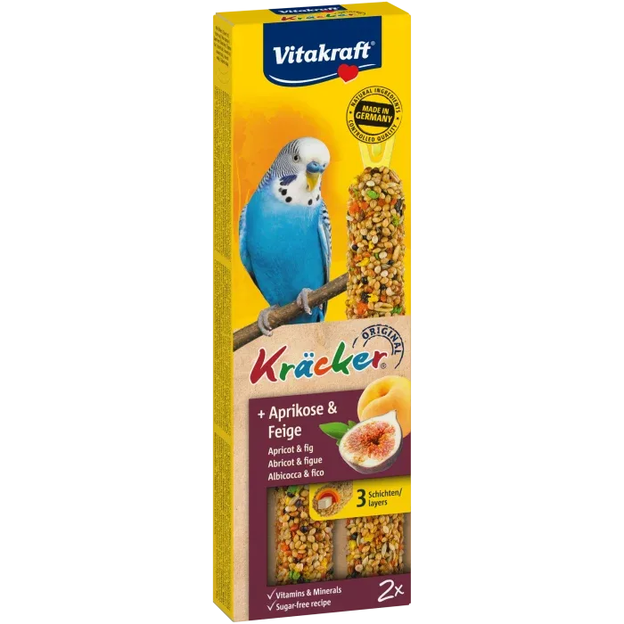 Kräcker® lækre frøstænger til undulater - Abrikos - Figen