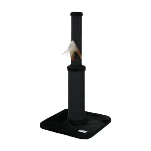 Kradsetræ m/fjer sort, 37x16x37 cm