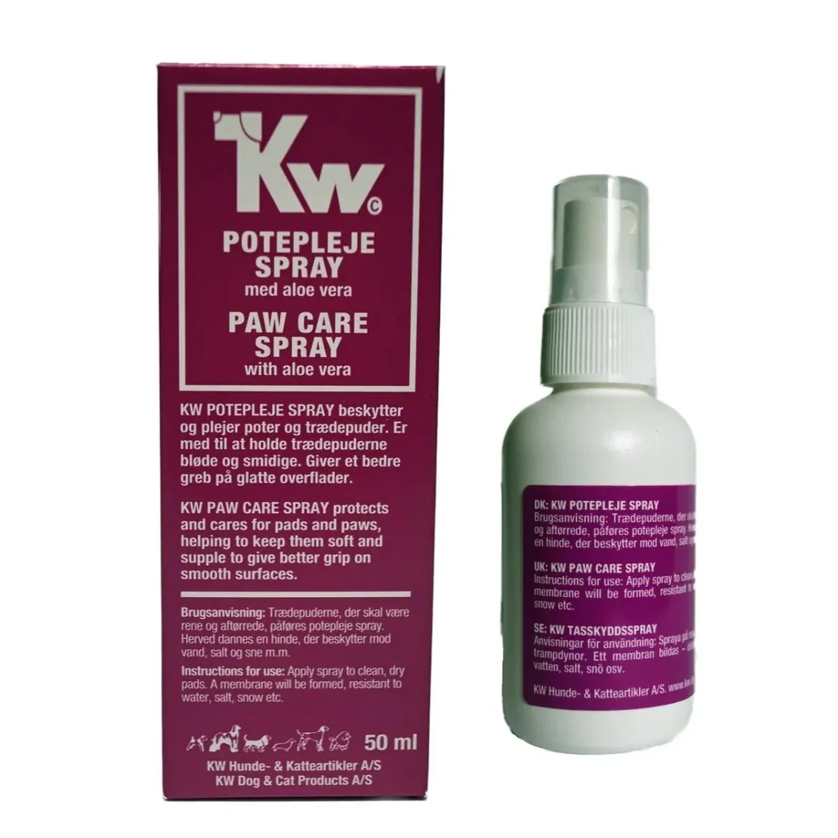 KW Potespray med Aloe Vera 50 ml – Beskyttelse og pleje